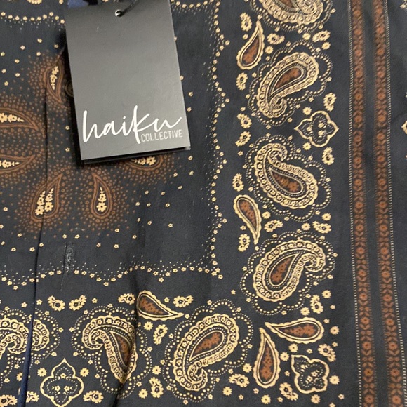 HAIKU Man Shirt size L length 30” bust 40”short sleeve - Picture 11 of 12